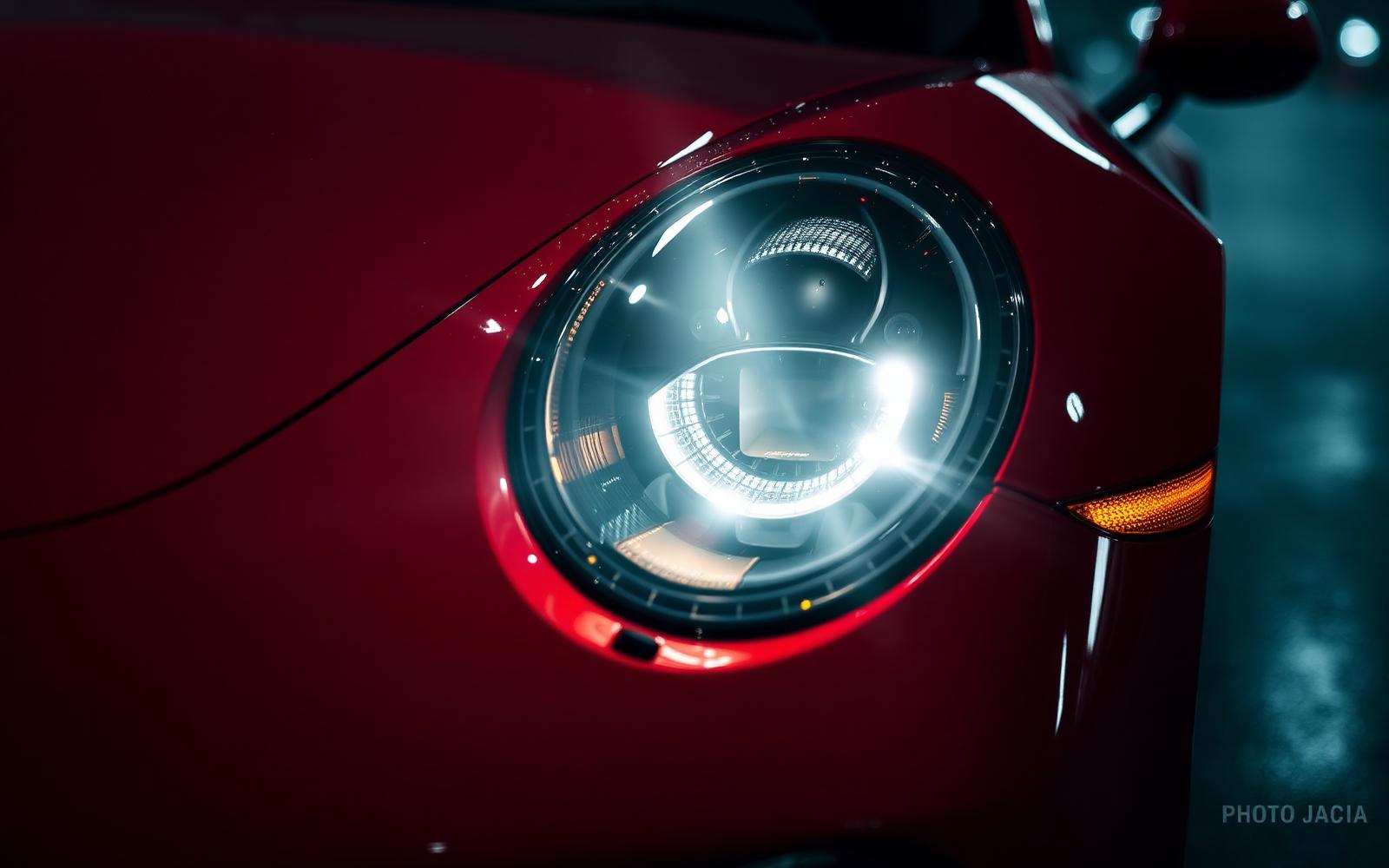 Car headlight detail